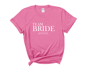 Custom Personalised Hen Party T shirts Bridal Role Pink