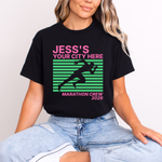 Load image into Gallery viewer, Personalised Running Marathon Support Crew T-Shirt | Custom Team Name and Location Retro Running Tee
