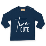 Load image into Gallery viewer, Two Cute 2nd Birthday LONG SLEEVE Kids T-Shirt
