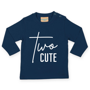 Two Cute 2nd Birthday LONG SLEEVE Kids T-Shirt