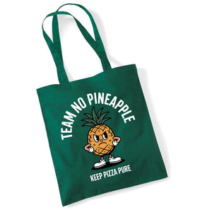 Team No Pineapple Funny Pizza Tote Bag