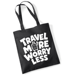 Load image into Gallery viewer, Travel More Worry Less Lightweight Cotton Tote Bag
