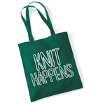 Load image into Gallery viewer, Knit Happens Tote Bag Funny Knitting Tote
