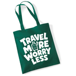 Load image into Gallery viewer, Travel More Worry Less Lightweight Cotton Tote Bag
