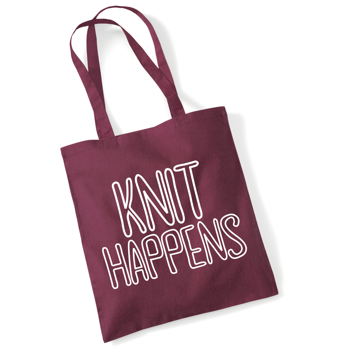 Knit Happens Tote Bag Funny Knitting Tote