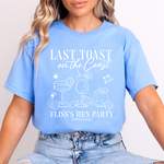 Load image into Gallery viewer, Last Toast On The Coast Hen Party T-Shirt (Blue)
