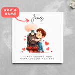 Load image into Gallery viewer, Personalised I Choo Choose You Train Valentine&#39;s Day Card
