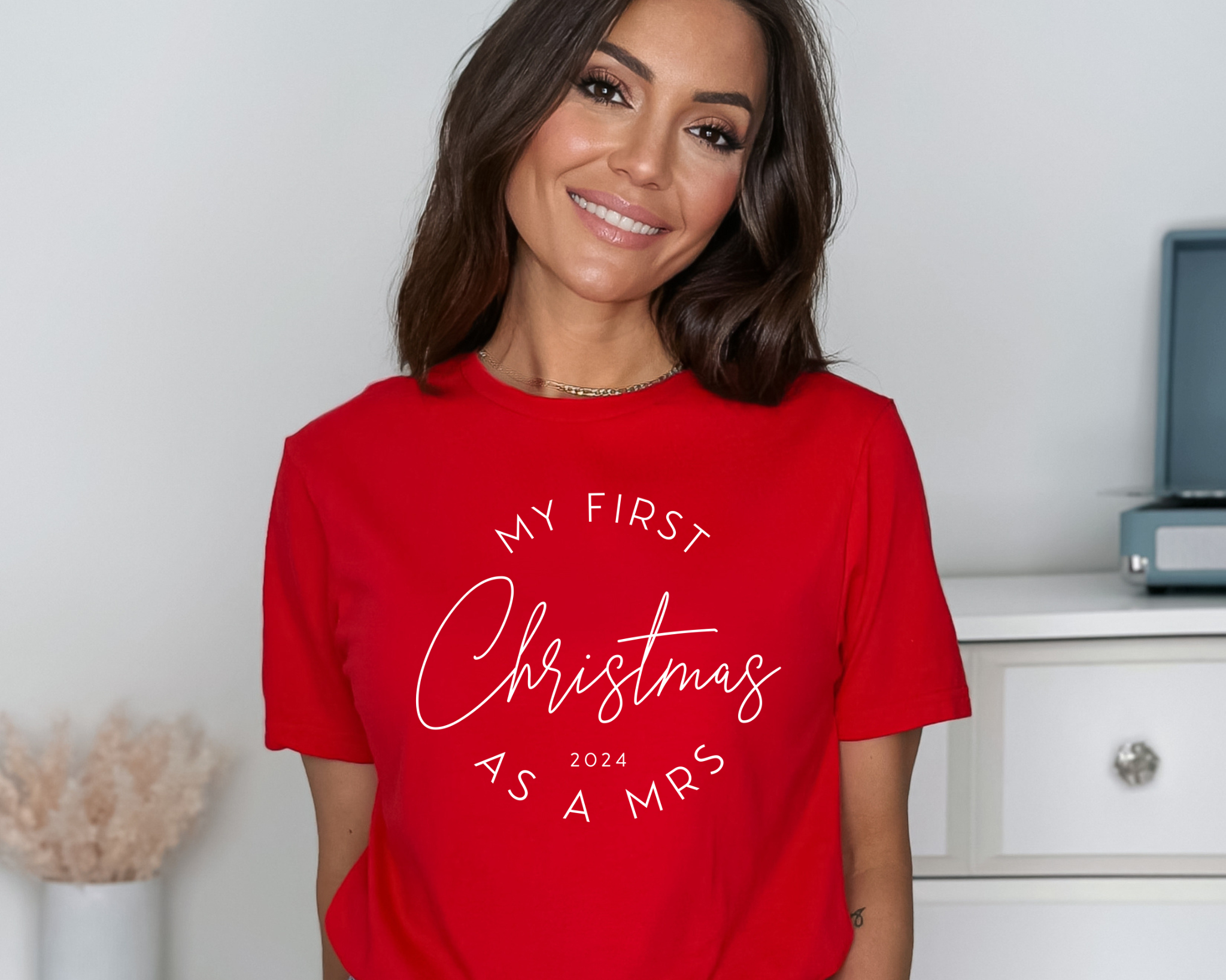 First Christmas As A Mrs 2025 Unisex T-Shirt