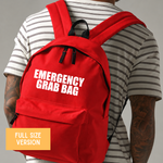 Load image into Gallery viewer, Emergency Grab Bag Red Backpack School Evacuation Workplace Safety Bag
