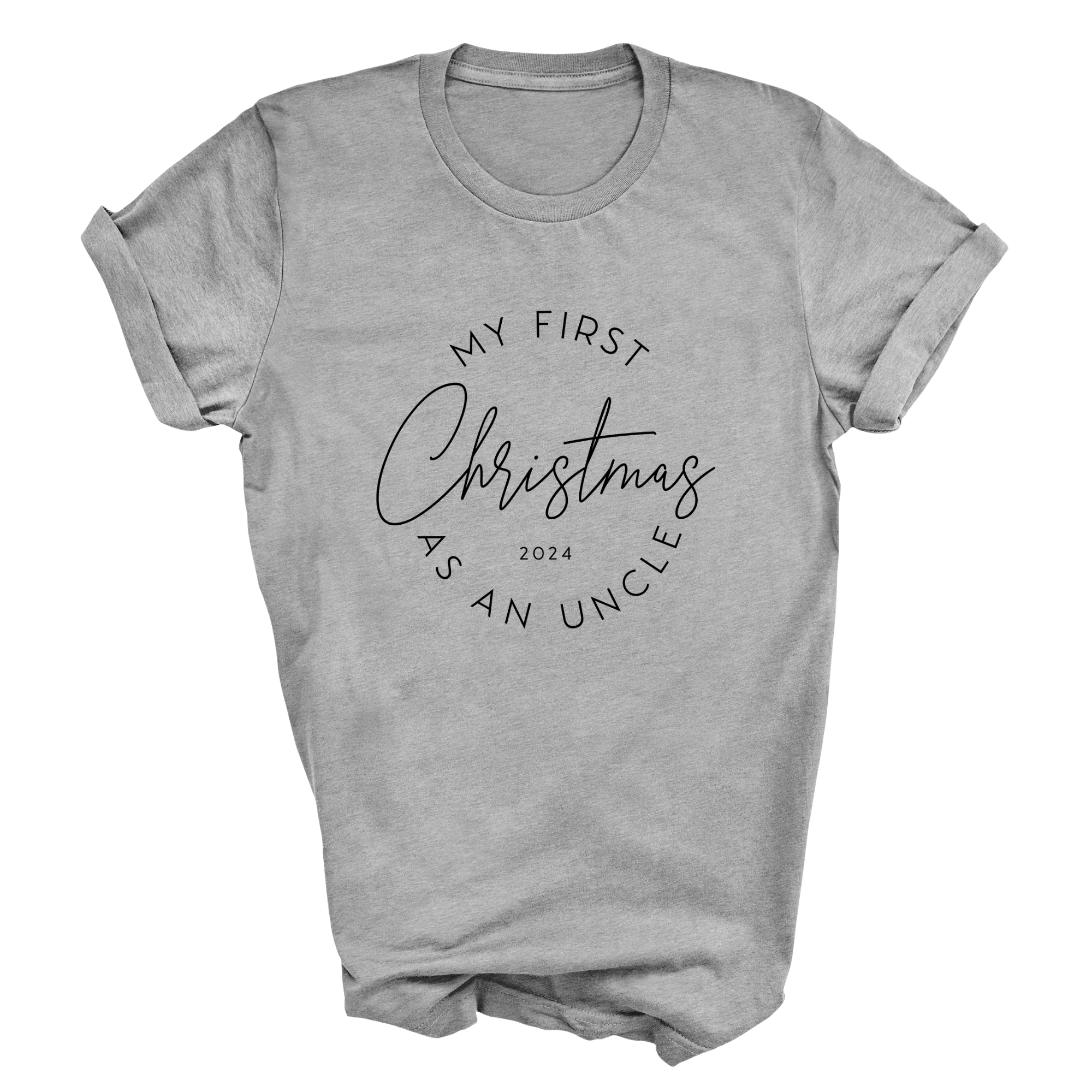 First Christmas As An Uncle 2025 Adult T-Shirt