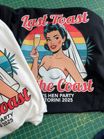 Load image into Gallery viewer, Last Toast On The Coast Hen Party Personalised Tshirts Bachelorette
