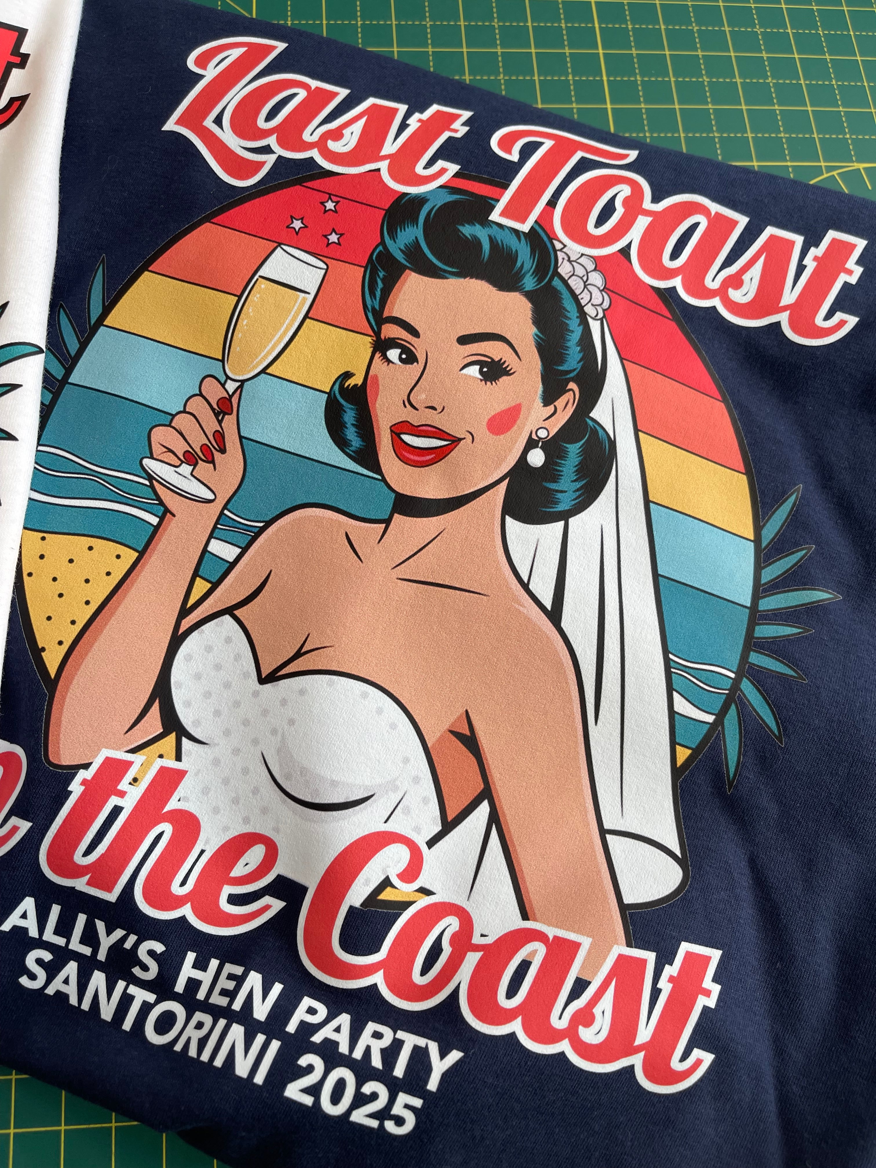 Last Toast On The Coast Hen Party Personalised Tshirts Bachelorette