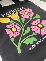 Load image into Gallery viewer, Personalised Birthday Tote Bag, Blooming Since Birth Year Gift, Floral Name Bag
