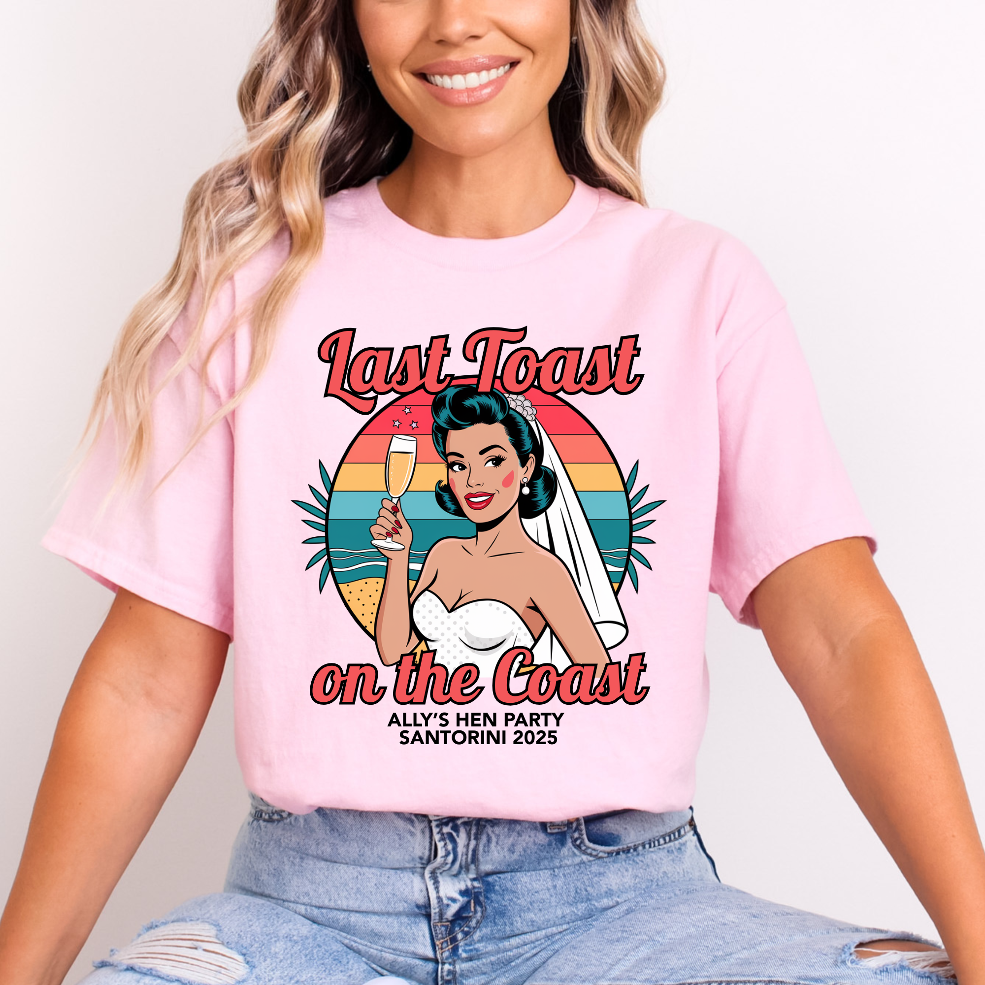 Last Toast On The Coast Hen Party Personalised Tshirts Bachelorette