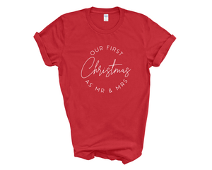 First Christmas As Mr & Mrs Unisex T-Shirt Couples