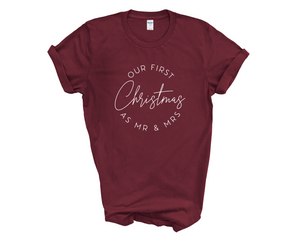 First Christmas As Mr & Mrs Unisex T-Shirt Couples