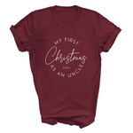 Load image into Gallery viewer, First Christmas As An Uncle 2025 Adult T-Shirt
