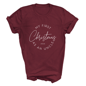 First Christmas As An Uncle 2025 Adult T-Shirt