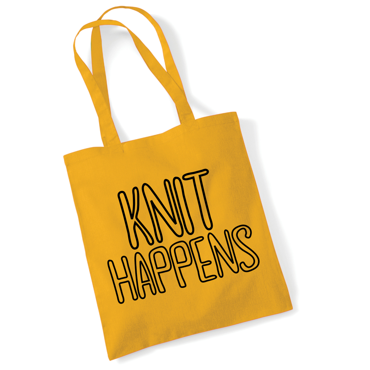 Knit Happens Tote Bag Funny Knitting Tote