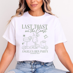 Load image into Gallery viewer, Last Toast On The Coast Hen Party T-Shirt Sage
