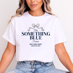 Load image into Gallery viewer, Something Blue Crew Personalised Hen Party T-Shirt Blue
