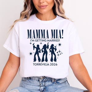 Personalised Hen Party Tshirts Mamma Mia Bridal Party Shirts (Azalea)