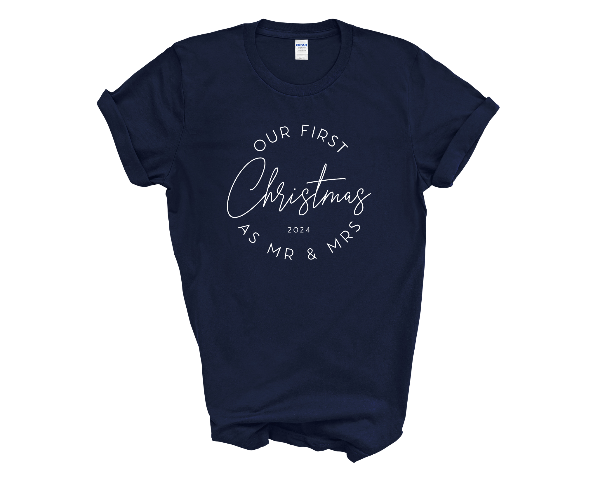First Christmas As Mr & Mrs 2025 Unisex T-Shirt Couples