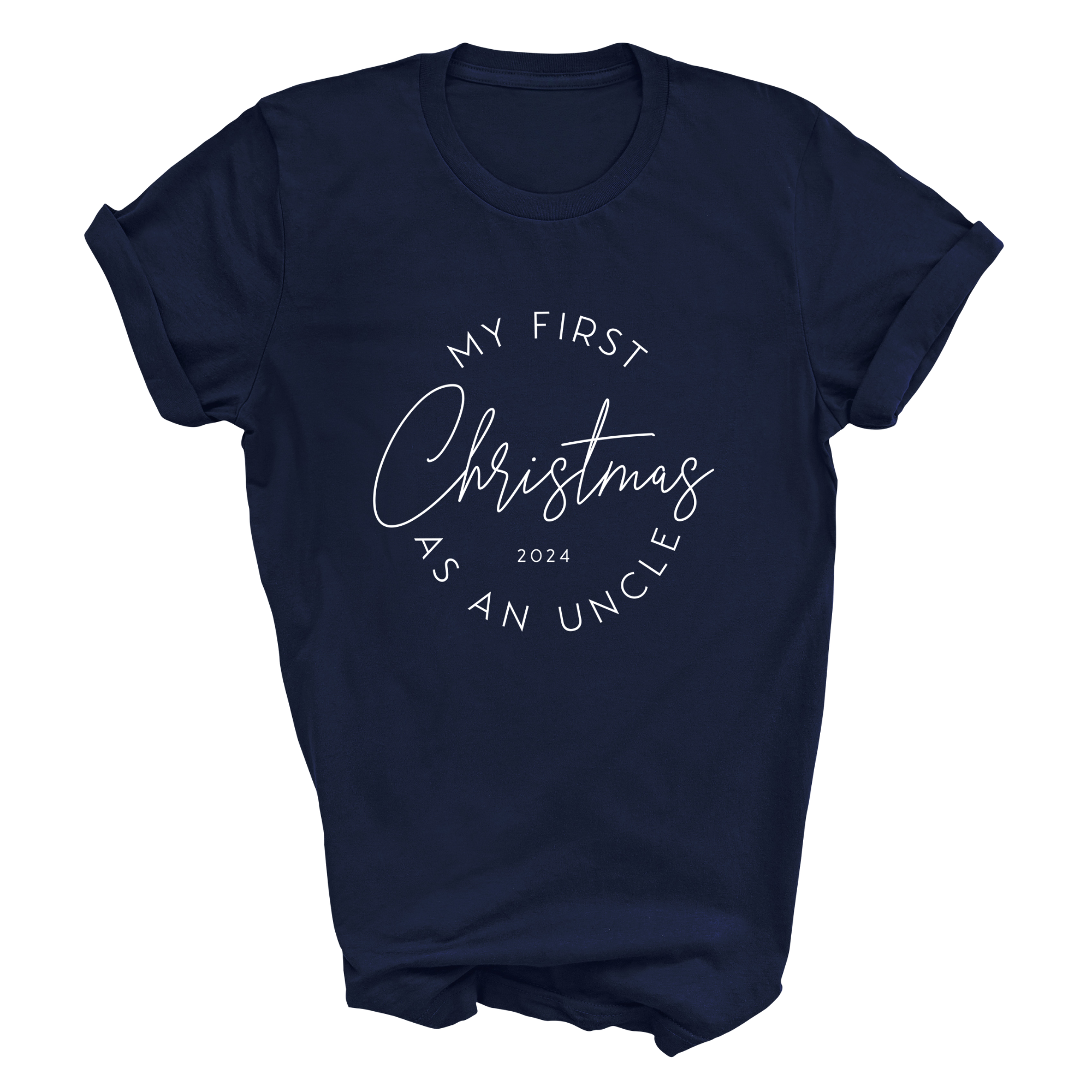 First Christmas As An Uncle 2025 Adult T-Shirt