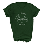 Load image into Gallery viewer, First Christmas As An Uncle 2025 Adult T-Shirt
