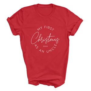 First Christmas As An Uncle 2025 Adult T-Shirt