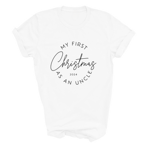 First Christmas As An Uncle 2025 Adult T-Shirt