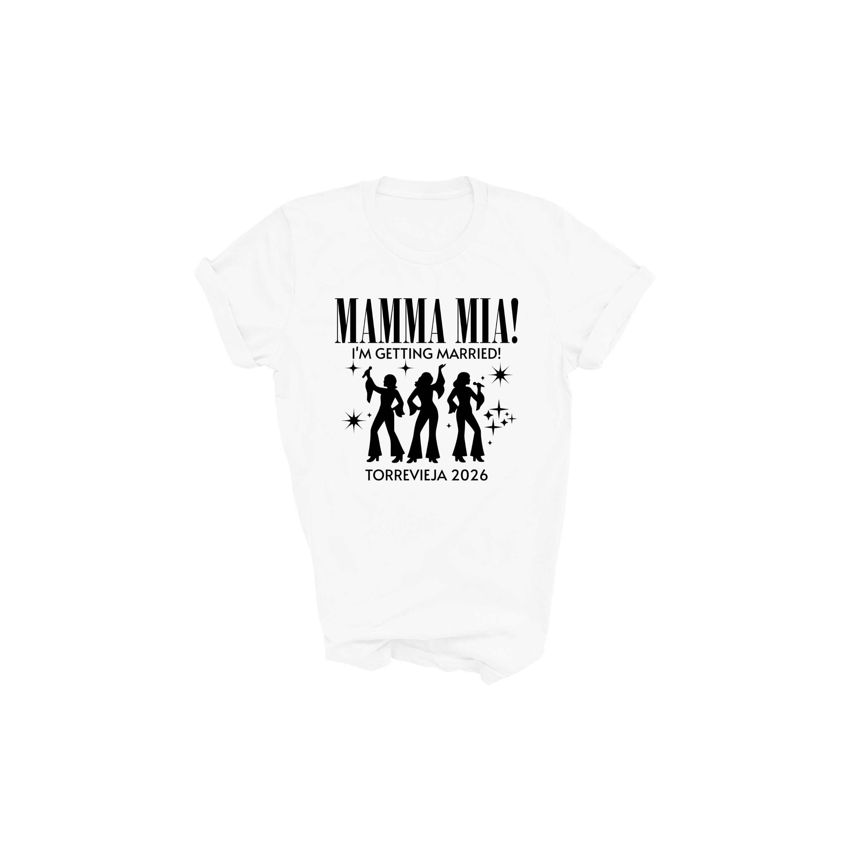Personalised Hen Party Tshirts Mamma Mia Bridal Party Shirts (Sand)