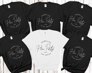 Personalised Bride Team Bride Hen Party T-Shirts A4