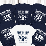 Load image into Gallery viewer, Personalised Hen Party Tshirts Mamma Mia Bridal Party Shirts (Navy)
