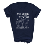 Load image into Gallery viewer, Last Spritz As A Miss Personalised Hen Party T-Shirts Navy
