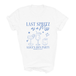 Load image into Gallery viewer, Last Spritz As A Miss Personalised Hen Party T-Shirts Blue
