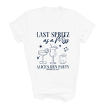 Load image into Gallery viewer, Last Spritz As A Miss Personalised Hen Party T-Shirts Navy
