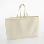 Load image into Gallery viewer, Personalised Initials Oversized Canvas Tote Bag
