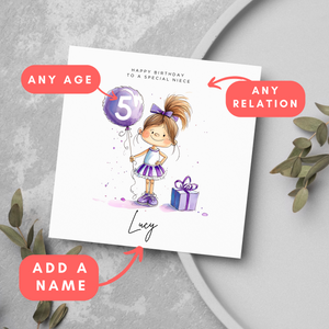 Personalised Name Cheerleader Birthday Card Greeting Card 4