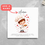 Load image into Gallery viewer, Personalised Chef Valentine&#39;s Day Card
