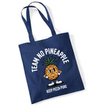 Load image into Gallery viewer, Team No Pineapple Funny Pizza Tote Bag
