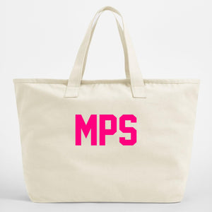 Personalised Initials Oversized Canvas Tote Bag