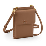 Load image into Gallery viewer, Personalised Initials Faux Leather Crossbody Phone Pouch Bag
