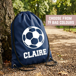Load image into Gallery viewer, Personalised Name Drawstring Football Bag Custom Sports Bag
