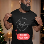 Load image into Gallery viewer, First Christmas As Grandad 2025 Adult T-Shirt
