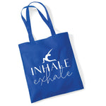 Load image into Gallery viewer, Inhale Exhale Lightweight Cotton Yoga Tote Bag
