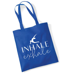 Inhale Exhale Lightweight Cotton Yoga Tote Bag