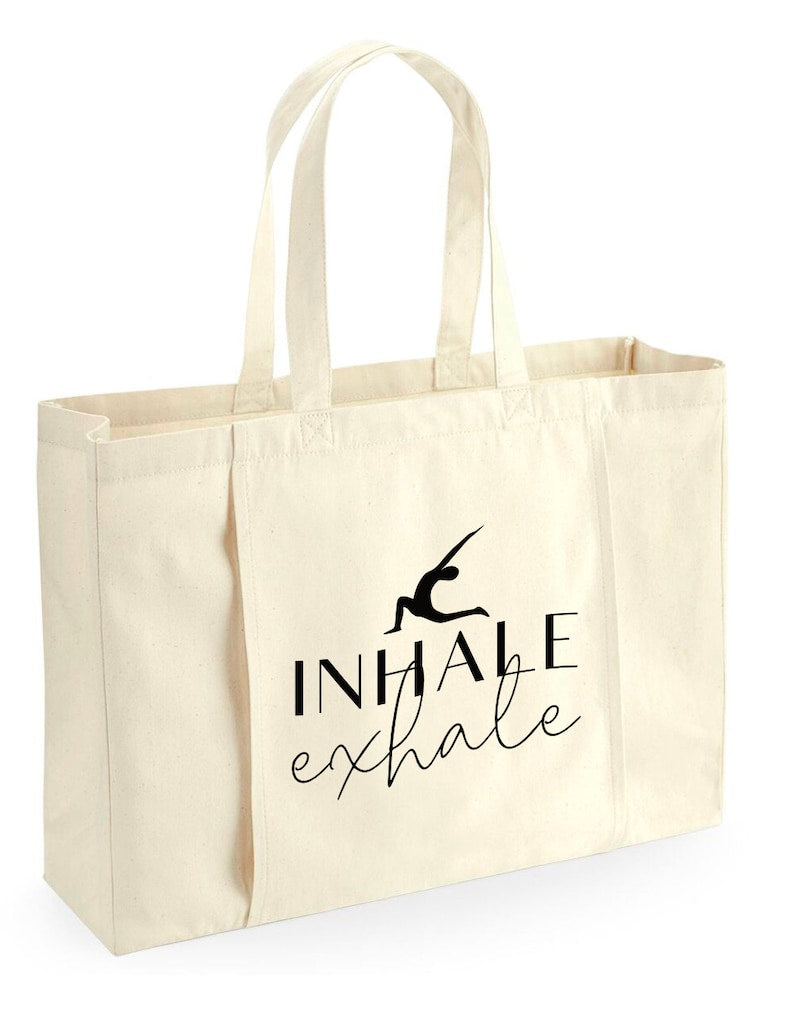 Inhale Exhale Organic Yoga Mat Tote Bag