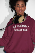Load image into Gallery viewer, It&#39;s A Good Day To Read A Book Unisex Hooded Sweatshirt
