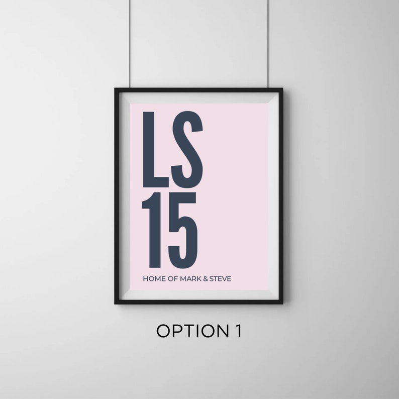 Personalised Postcode Art Print